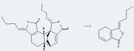 1(3H)-Isobenzofuranone, 3-butylidene-4,5-dihydro- can be prepared by (Z,Z')-diligustilide.